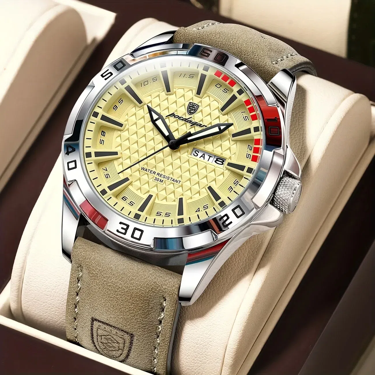 Waterproof Luminous Calendar Men Quartz Watch Busi 1 box