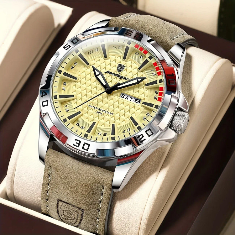 Waterproof Luminous Calendar Men Quartz Watch Busi 1 box