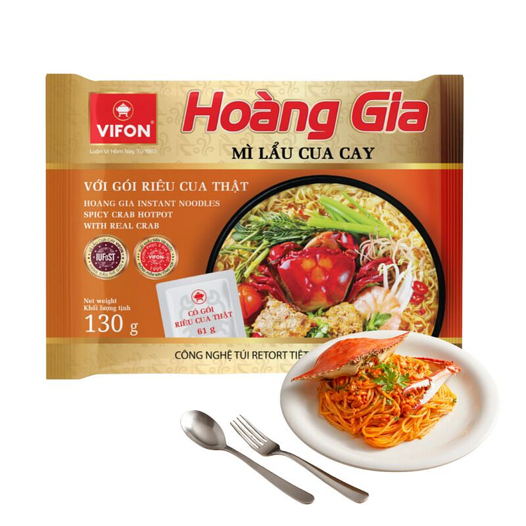 VIFON Mì Cua Cay Hoàng Gia Có Thịt Cua (1 Gói)