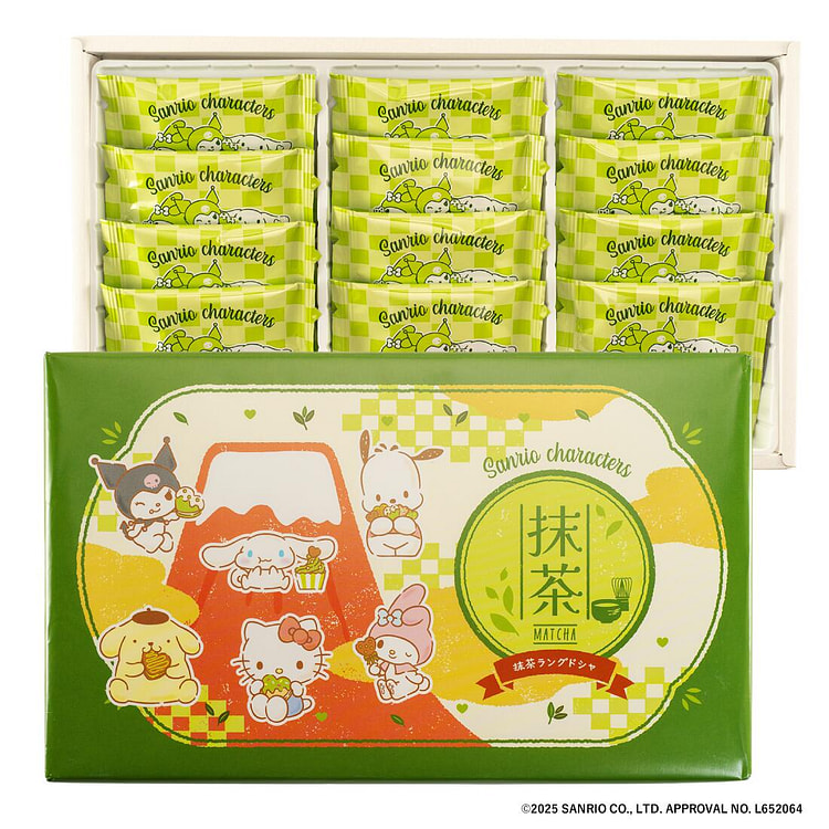 長登屋 三丽鸥 抹茶猫舌饼干 12枚 1 份