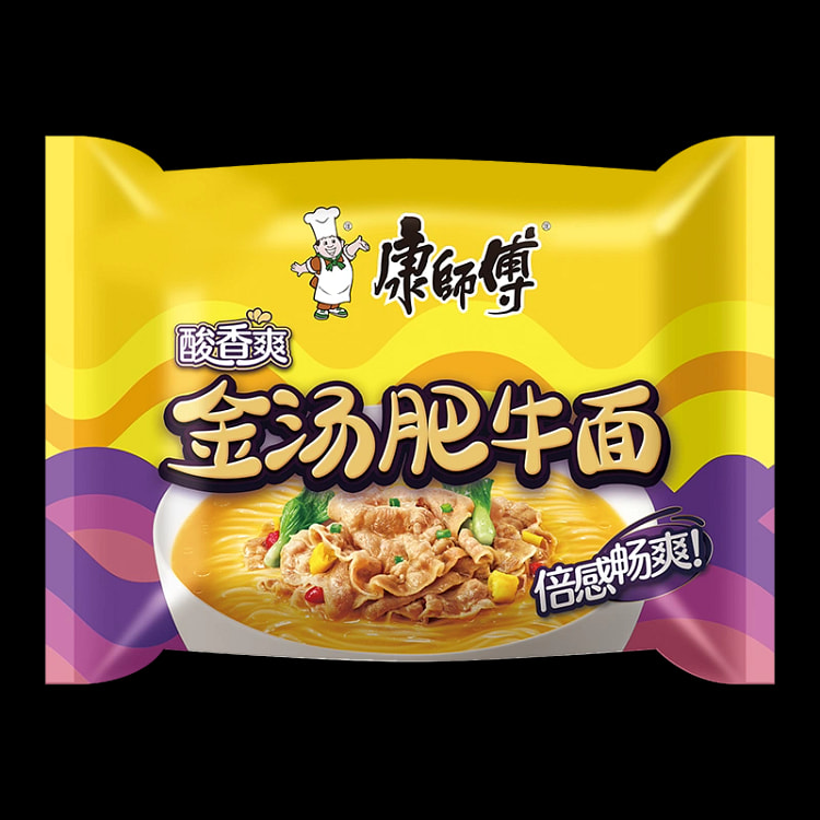 Master Kong's instant noodles are sour and fragrant, and the golden soup is