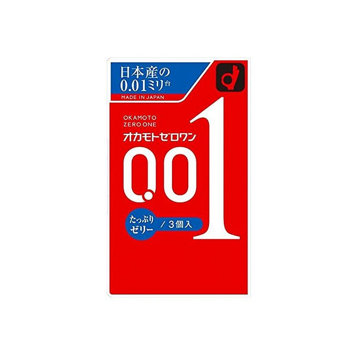 日本进口 冈本0.01mm超薄避孕套 (双倍润滑) 3枚入