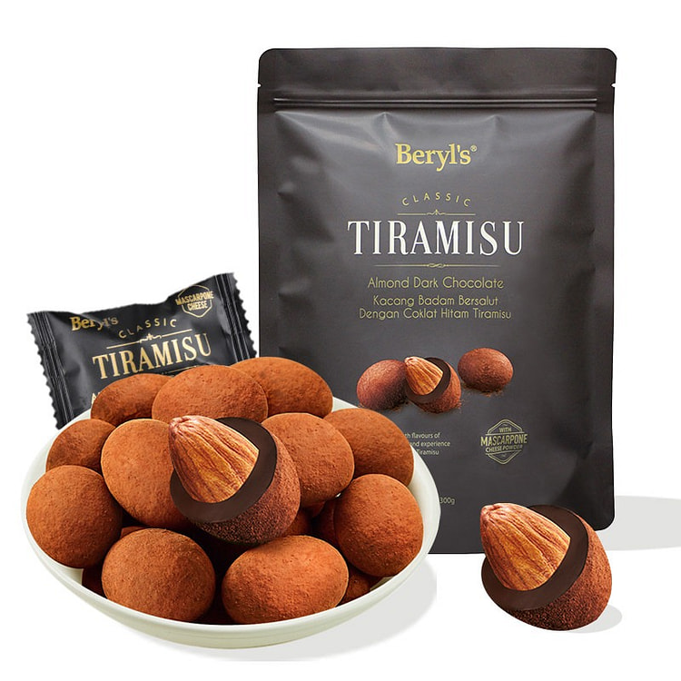 Beryls Tiramisu Almond-Filled Dark Chocolate 300g 300 g