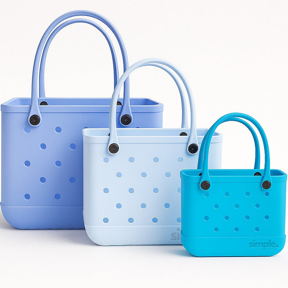 Rubber Tote Trio Set – Blue Tone 1 each