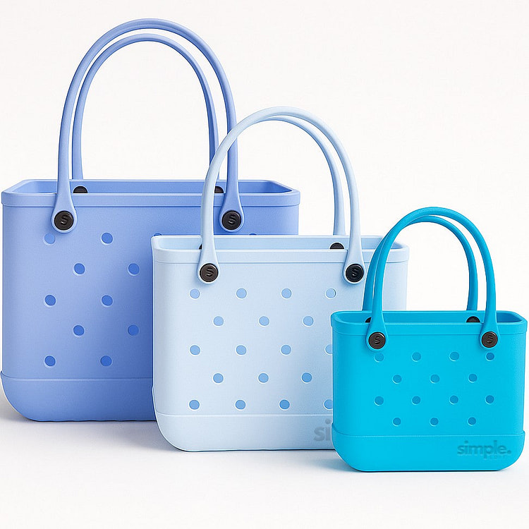 Rubber Tote Trio Set - Blue Tone 1 each
