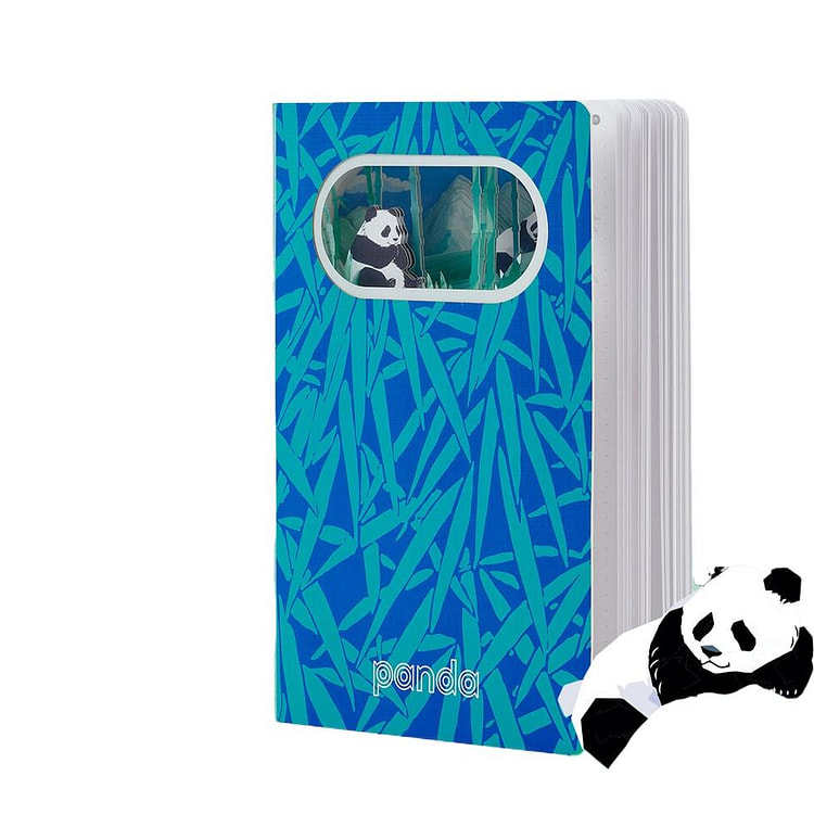 立体雕刻熊猫手绘手账本 中国美院 1本 1 个