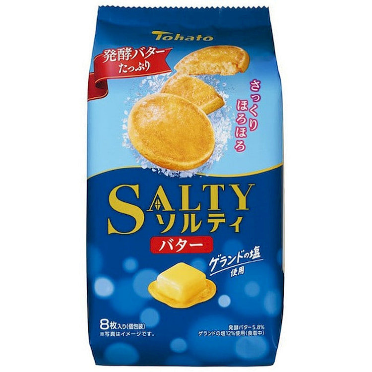 Tohato Salty Butter Cookie, Guerande Salt 8pc 1 each