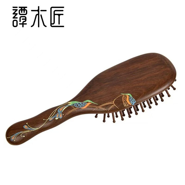 谭木匠 翠屏国王木气囊按摩梳 礼盒装