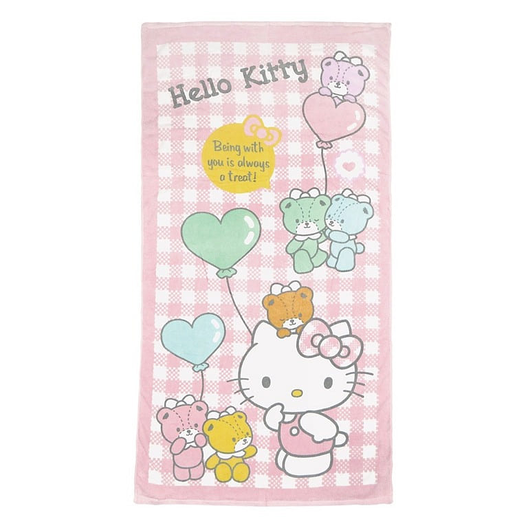 Hello Kitty Pink Bear & Ballon Style Towel 70*140cm 200 g
