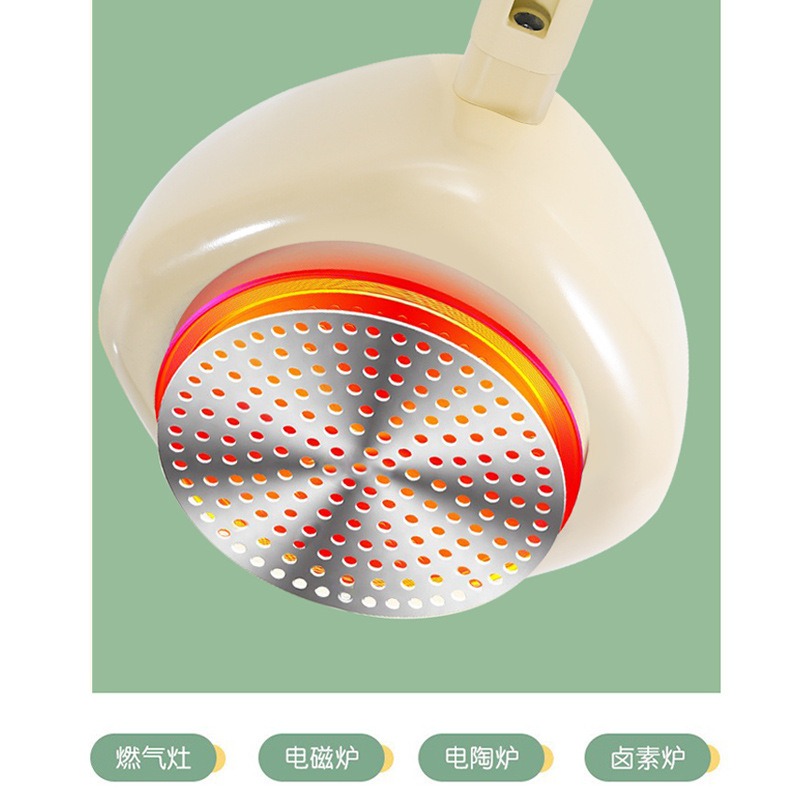 Milk pan non-stick baby supplement pan light yellow 16CM with lid