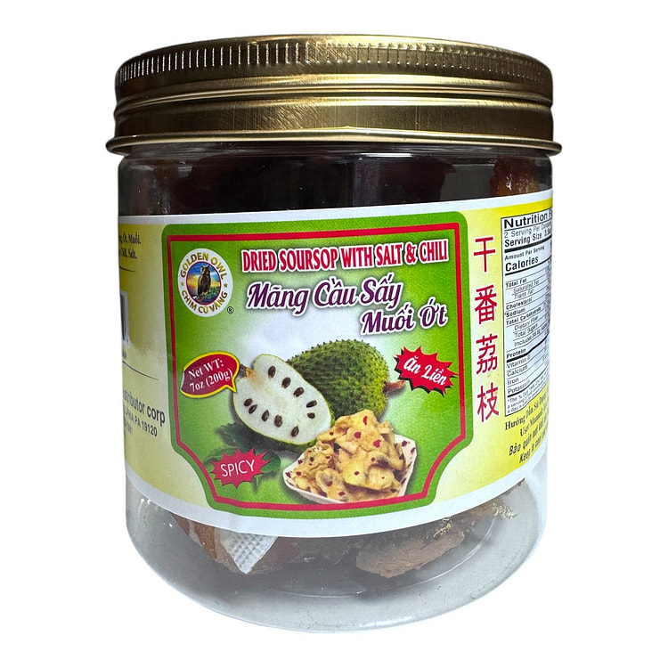 Dried Soursop with Salt & Chili Mang Cau Say Deo 200 g