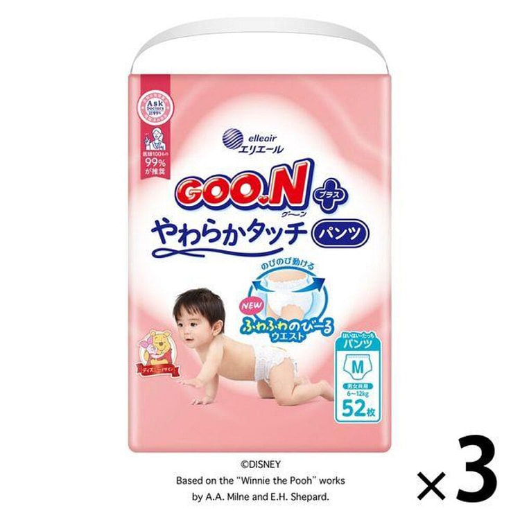 Ellair GOO.N PLUS中号纸尿裤1 箱