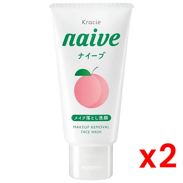 Naive Peach Leaf Moist Makeup Foam Cleanser 45gx2 1 count