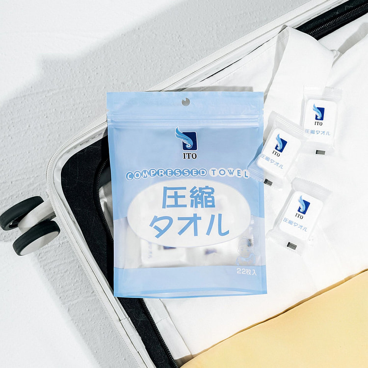 ITO Compressed Cleansing Towel 22pcs 1 pack