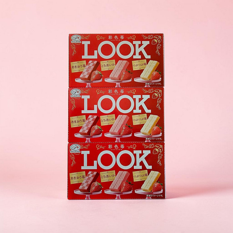 FUJIYA LOOK 3 Kinds of Strawberry Chocolate 43 g*3 pack