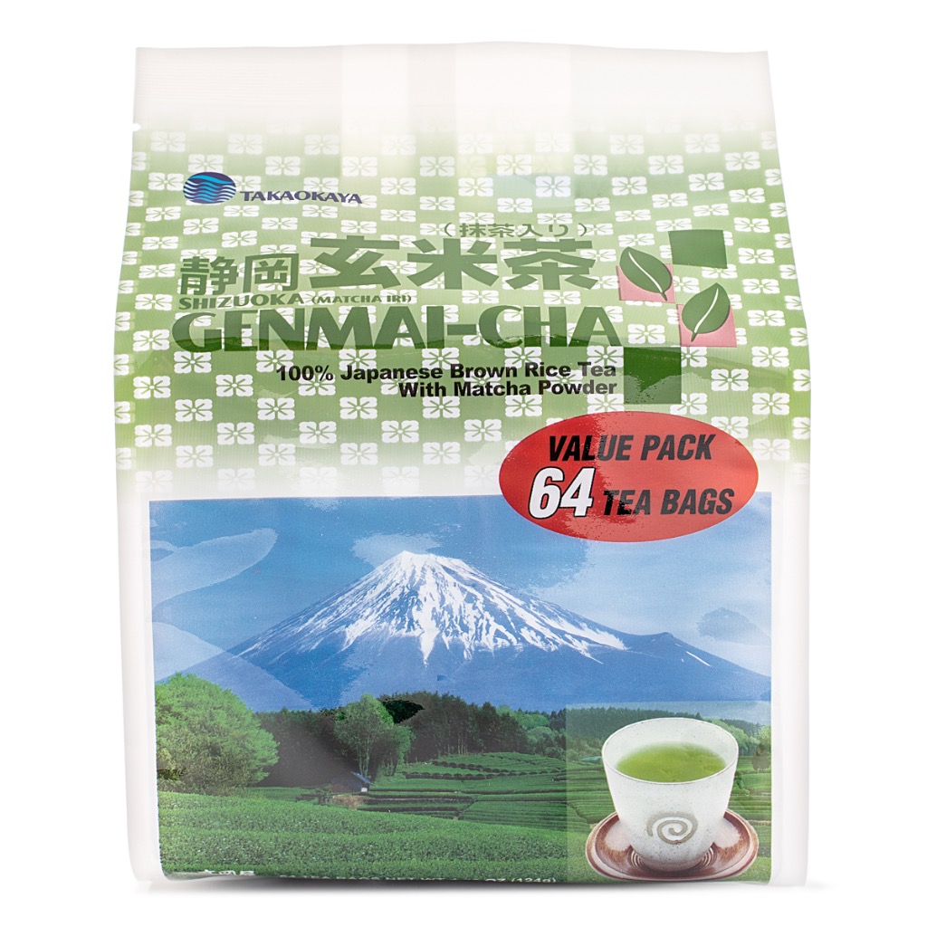Takaokaya 静岡 抹茶入り玄米茶（64袋入） - Weee!