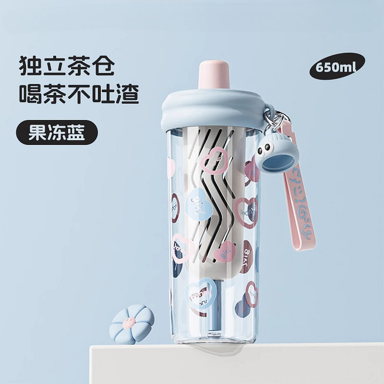 Straw cup jelly Blue 650ml*1 bottle