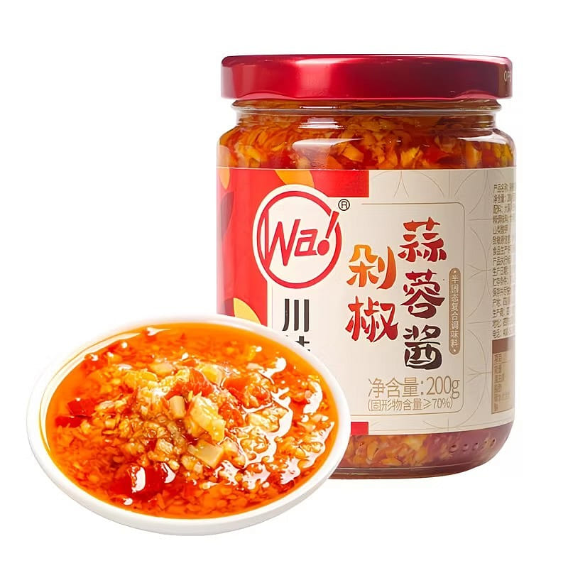 Chuanwazi Chopped Chili Garlic Sauce 200g*1 Bottle 200 g