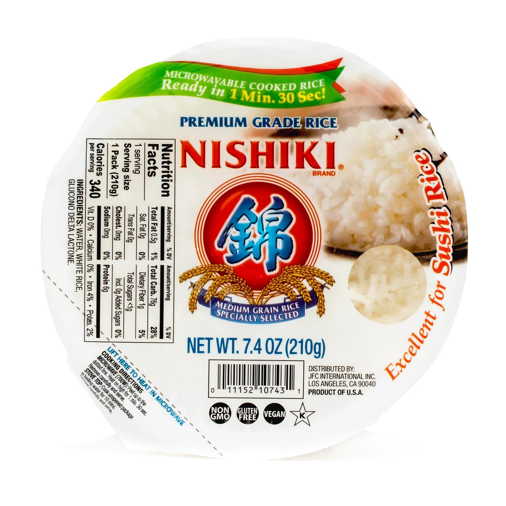 Get Nishiki Premium Microwavable Cooked Rice White Sushi Rice