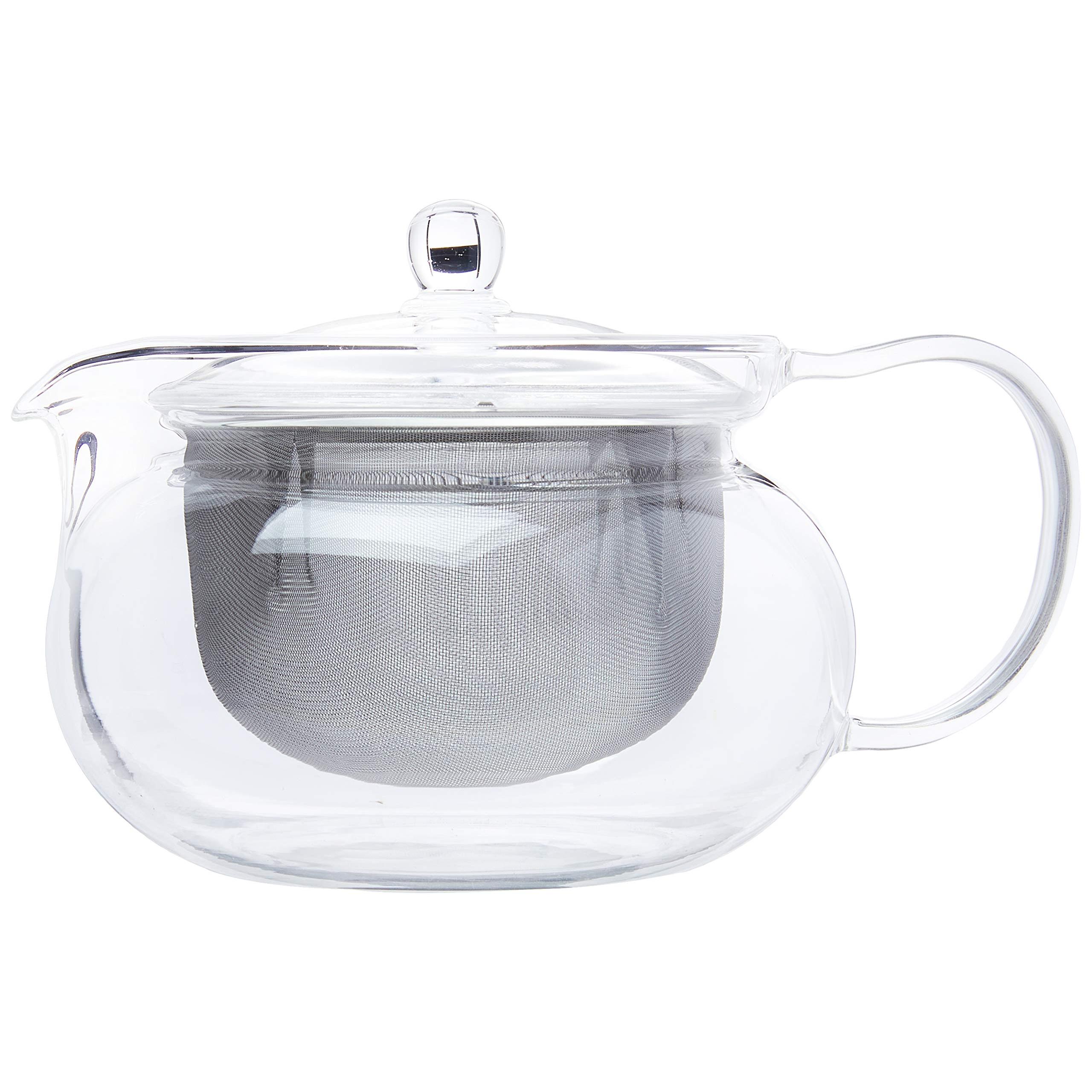 Hario 'ChaCha Kyusu Maru' Teapot Heatproof Glass Teapot 700 mL, Glass