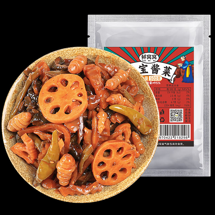 鲜窝窝 酱香八宝酱菜500g 什锦菜咸菜