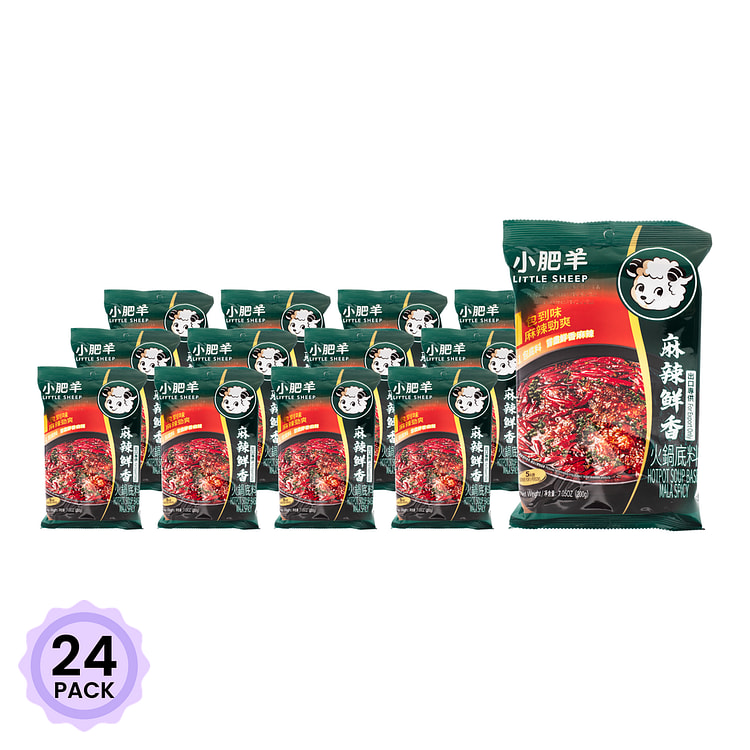 Little Sheep Hot Pot Soup Base, Spicy Flavor 200 g*24 pack