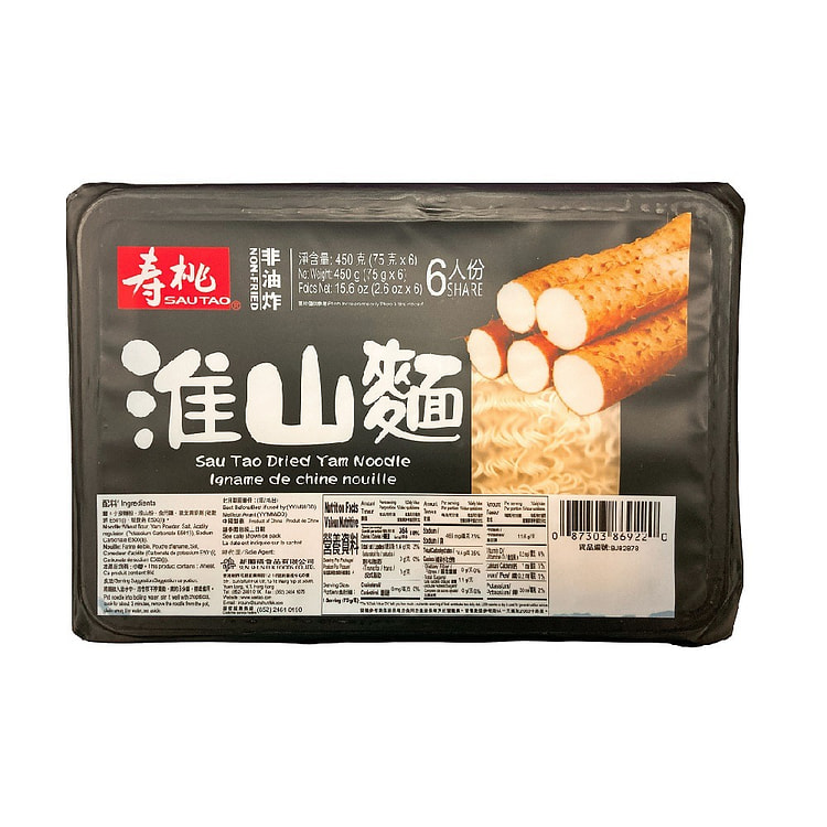 寿桃牌 非油炸淮山面 6个盒装