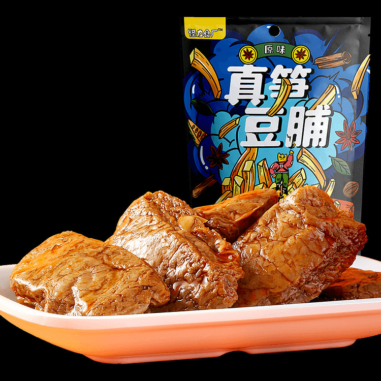 怪力食厂真笋豆脯原味夹笋豆干休闲零食小吃 90g