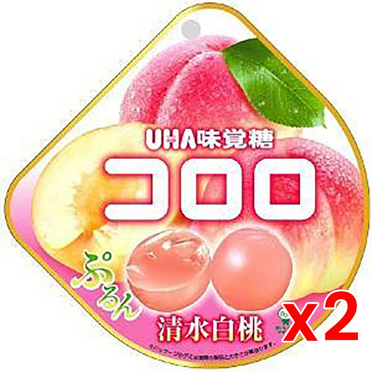 UHA KORORO Shimizu White Peach Gummy 40gx2 40 g