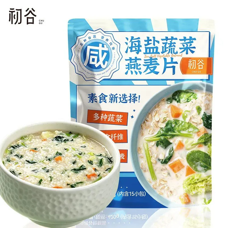 初谷海盐蔬菜燕麦片素食谷物免煮冲泡420g 420 克