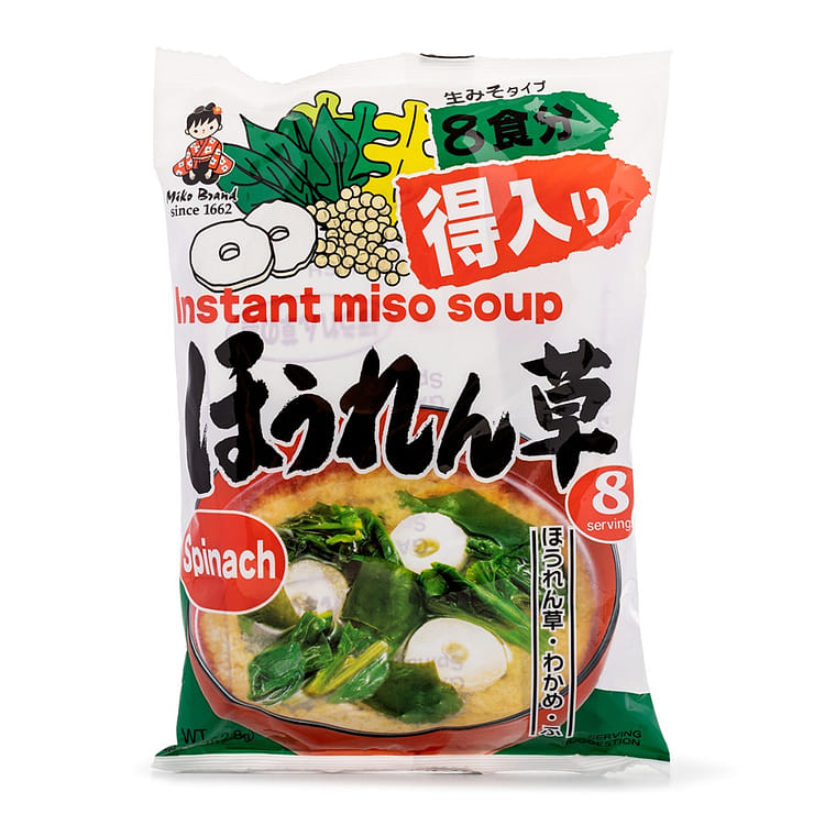 Miko インスタント味噌スープ ほうれん草 8人前 5.76 オンス - Weee!
