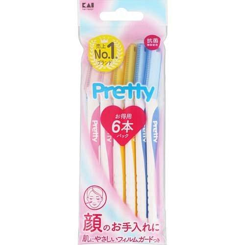 KAI贝印 Pretty L面部剃须刀6个装