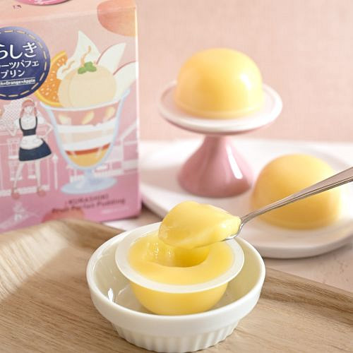 おかやま桃子　らしきフルーツパフェプリン 6個入り 1 箱