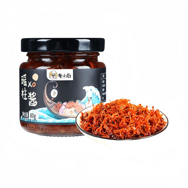 粤小厨 XO瑶柱酱海鲜酱虾酱调味酱 80g*1瓶 80 克