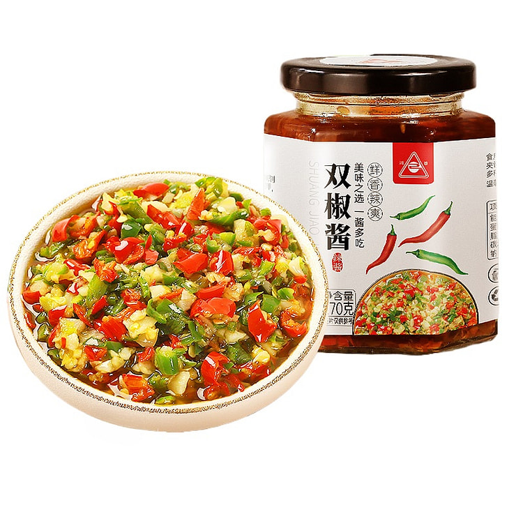 川珍蒜蓉辣椒酱拌面双椒酱270g*1瓶