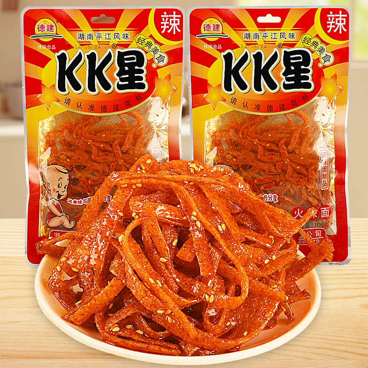 KK星辣条 零食怀旧大包小吃童年特产面筋休闲麻辣食品儿时经典18g*1包 (min 2)