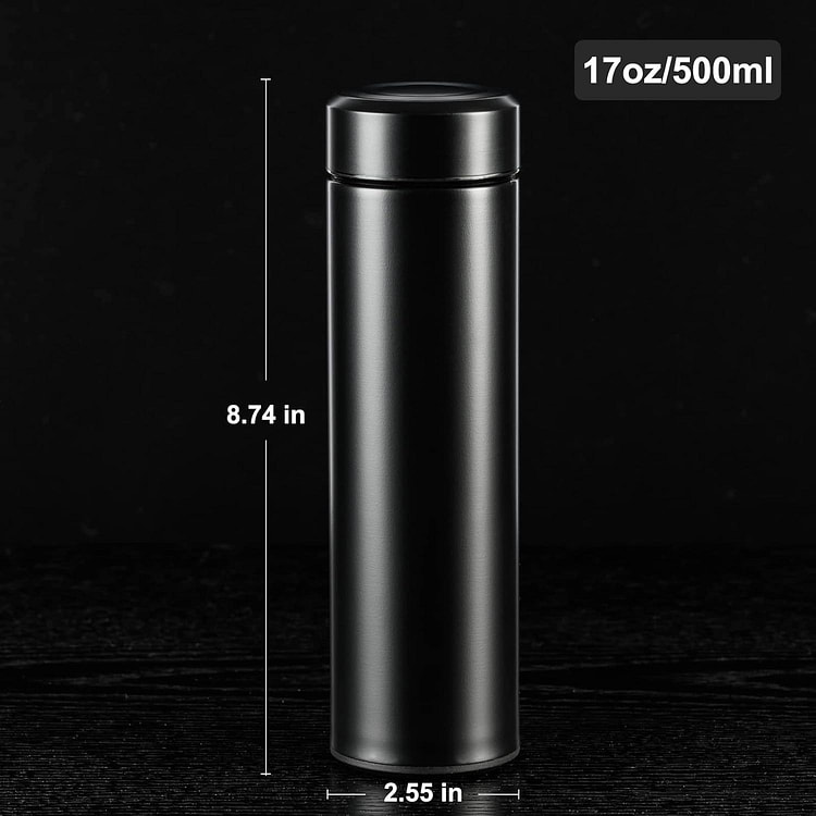 黑色 500ML/17 OZ 不锈钢保温杯