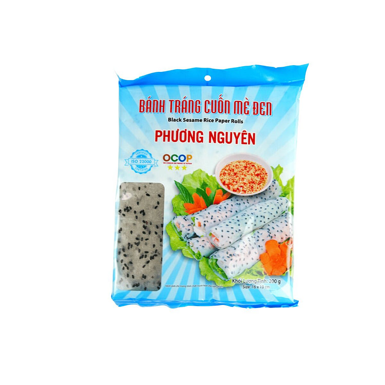 [Phuoc Loc Tho] Black Sesame Rice Paper Rolls 200g 1 count