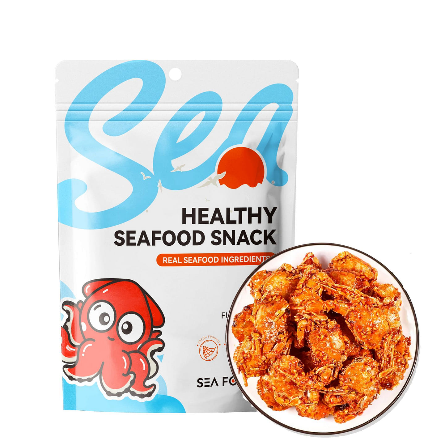 Sea Fortune Spicy Crab Seafood Snacks 100 g