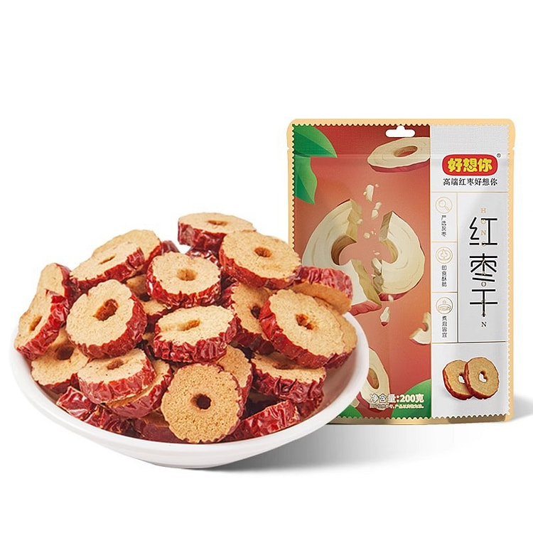 好想你 红枣干 泡水泡茶免洗即食酥脆枣片零食 200g/袋