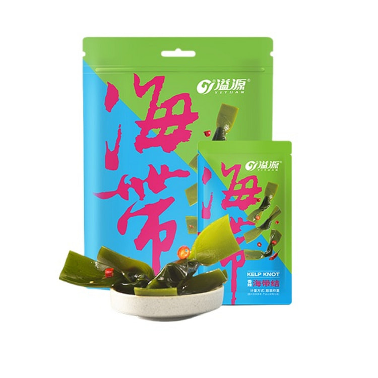 Yiyuan Instant Seaweed Snacks With Spicy Flavor, Seaweed Knot, 7 Small Bags