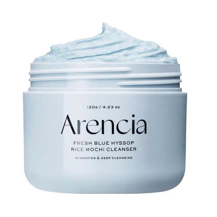 Arencia Fresh Blue Hyssop Rice Mochi Cleanser 120g 1 each