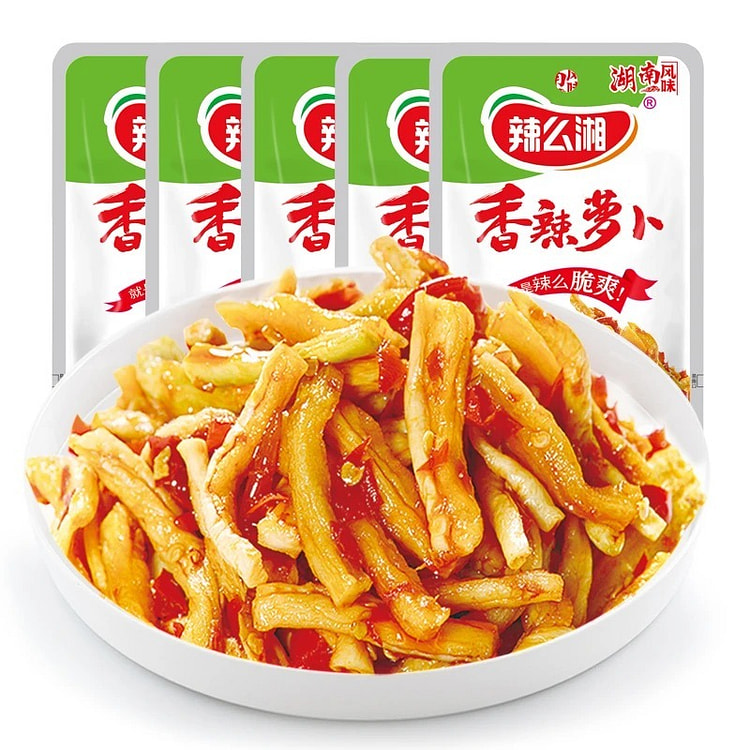 辣么湘 开袋即食湖南特产香辣萝卜干 16g*5袋 1 份
