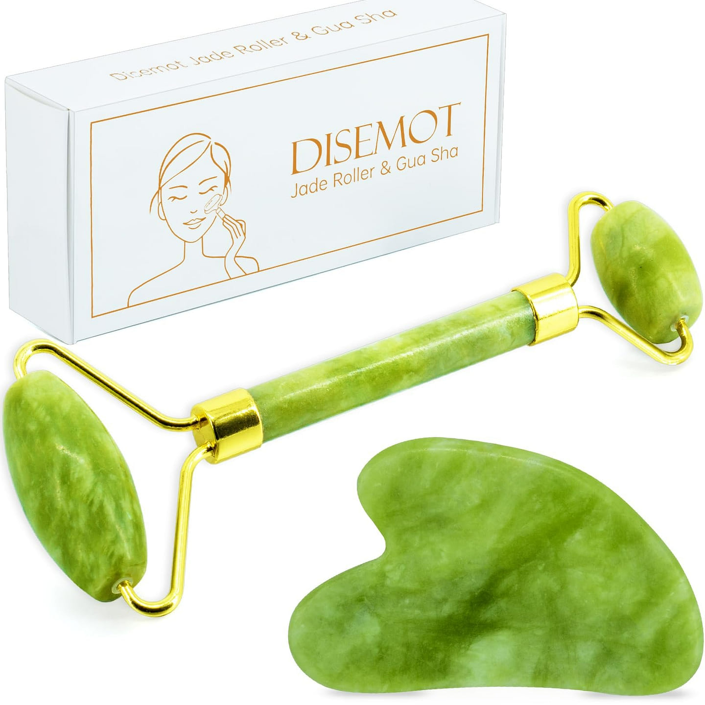 Facial Tools, Natural Anti-Aging Jade Beauty Skin-Care Tool Face Roller 1 each