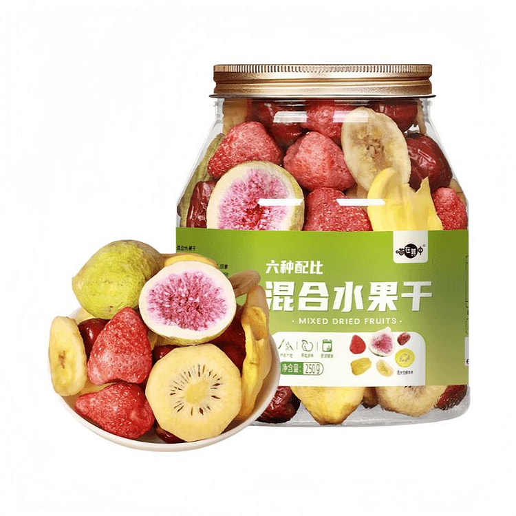 Miao Zai Qizhong Mixed Fruit Crisp Slices, 250g 250 g