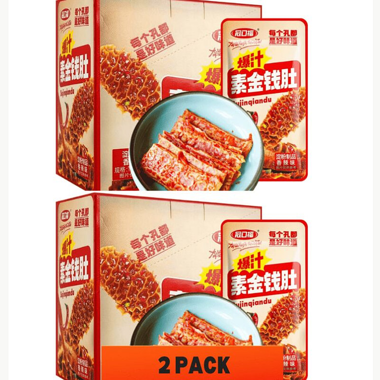冠口福 素金钱肚香辣味2盒*（15g*20包）