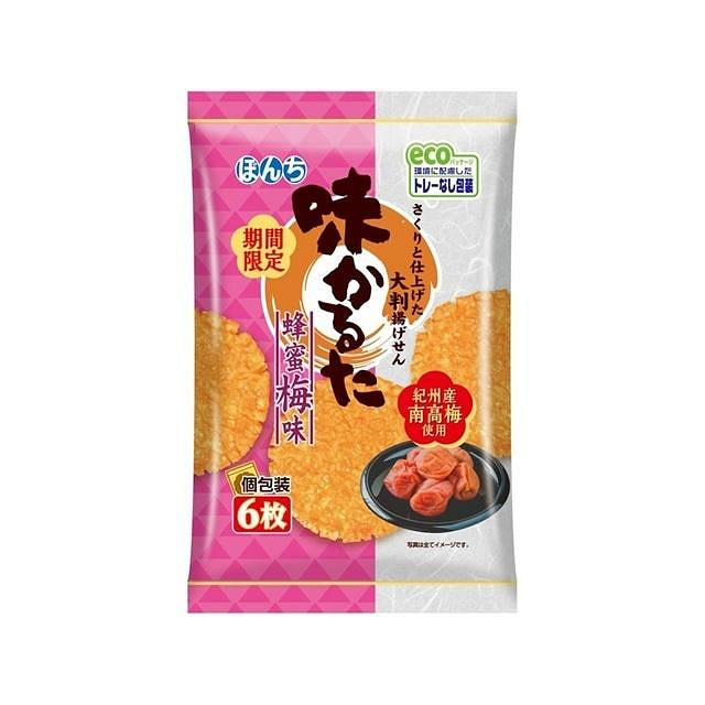 日清 蜜梅子味 米饼 6枚 1 份