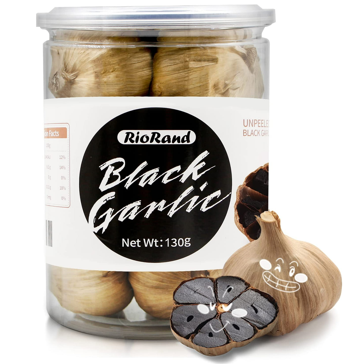 Black Garlic Whole & Peeled 90-Day Fermented 130g 1 each
