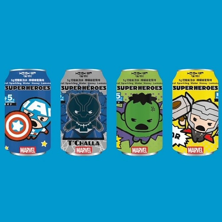 MARVELSUPERHEROES SPARKLING WATER LEMON HONEY 4 can