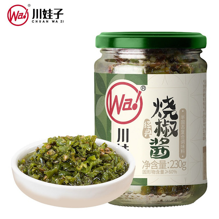 川娃子炭烤烧椒酱四川辣椒酱青椒酱剁椒酱拌面酱下饭菜 230 克